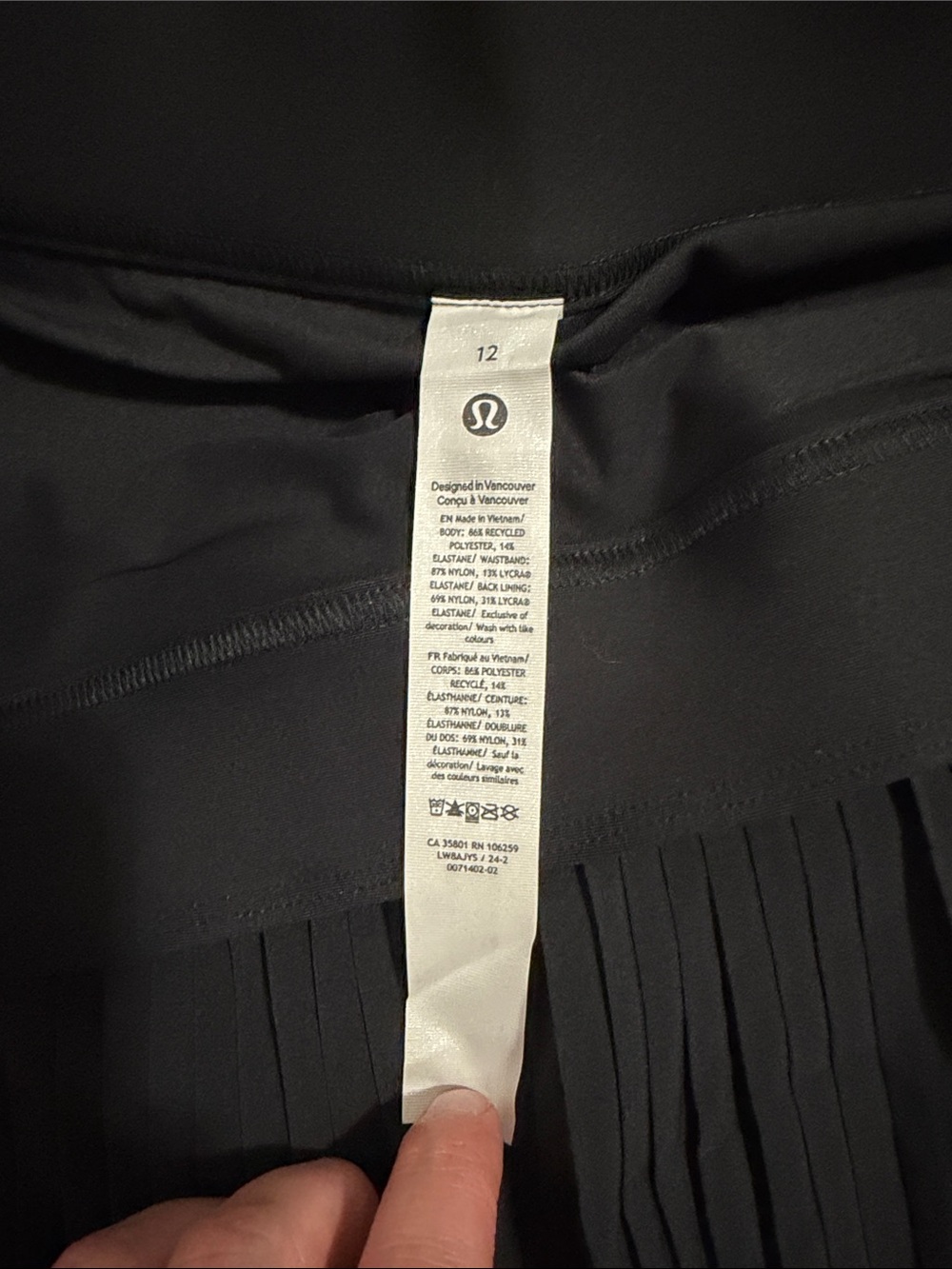 lululemon varsity HR pleated tennis skirt - Picture 2 of 4
